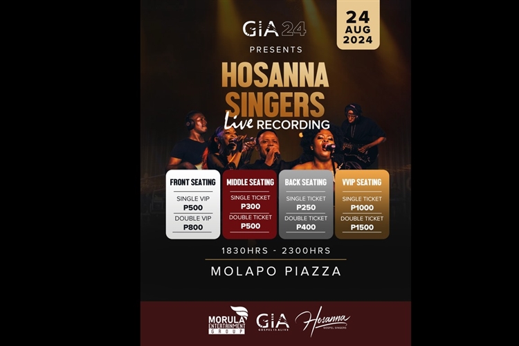 HOSANNA SINGERS LIVE RECORDING-